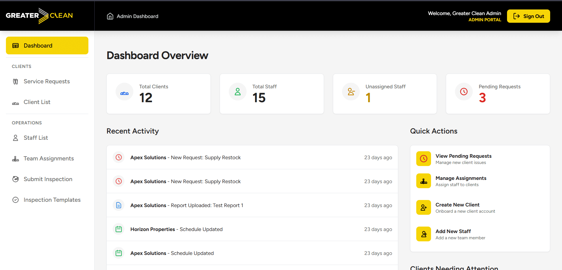 Image of Greater Clean Commercial Cleaning Platform